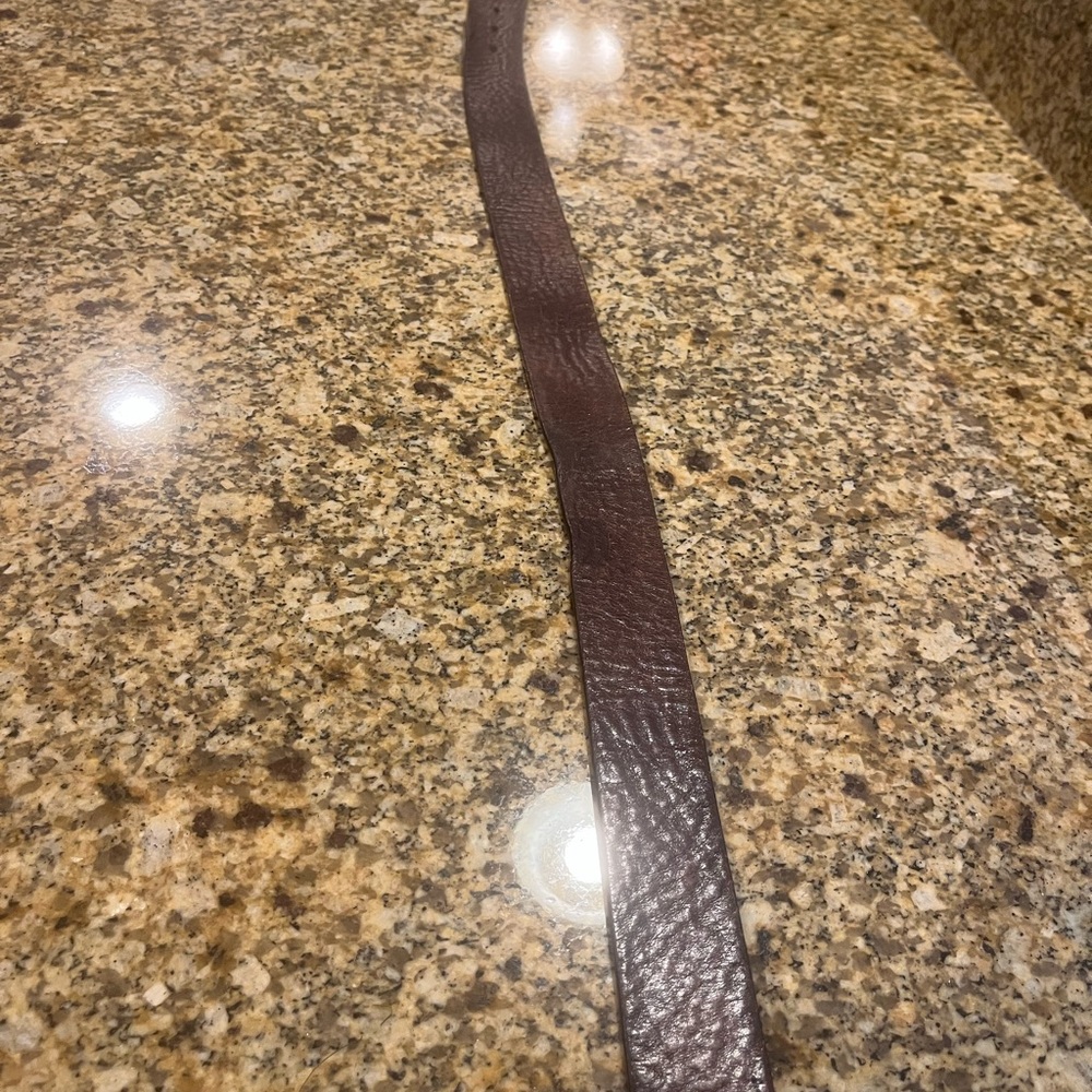 Vintage 90’s Men’s M Fossil Brown Leather Belt - Picture 5 of 10